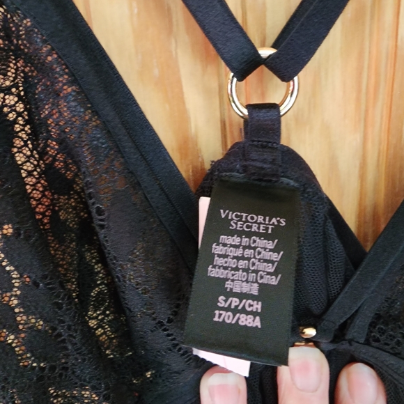 Victoria's Secret Black Sheer Lace Chemise - Picture 3 of 5